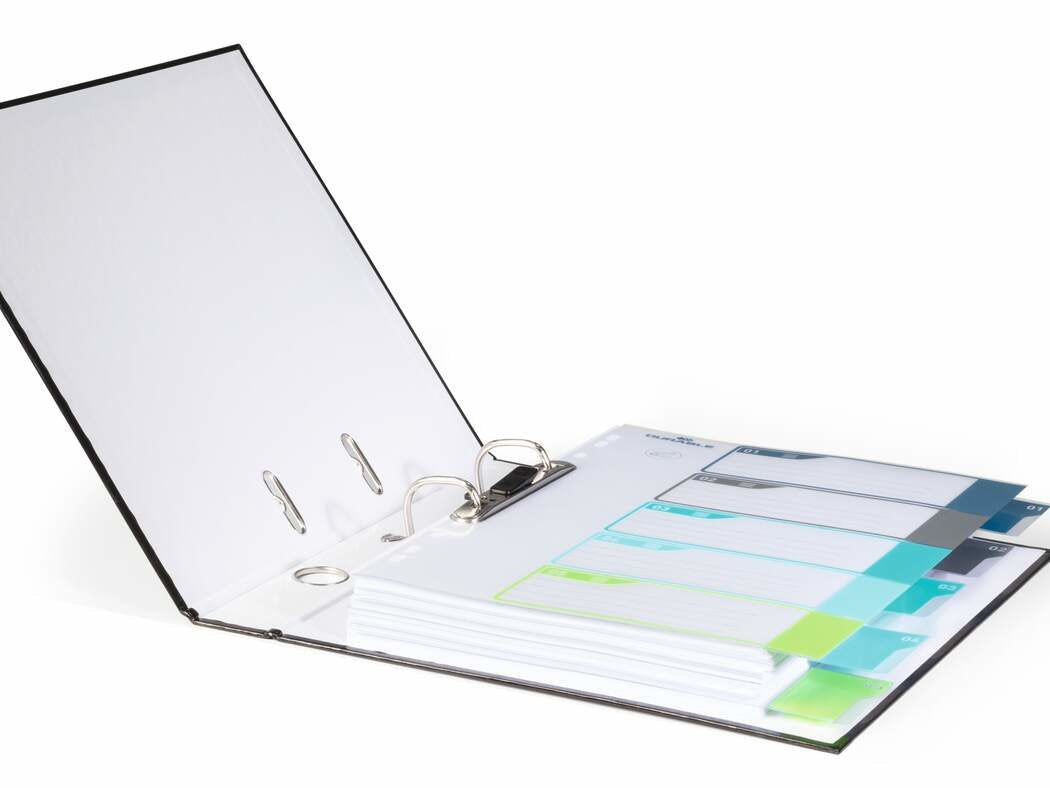 Durable 679327 Lengüeta De Índice Separador En Blanco Con Pestaña Polipropileno (Pp) Multicolor