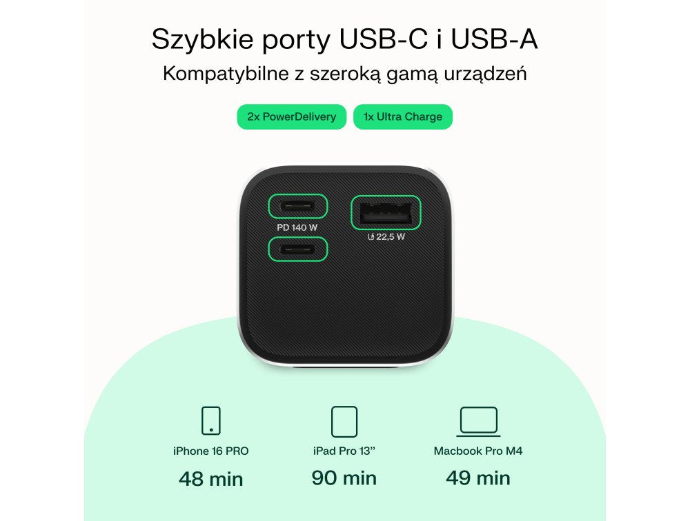 EAN 5904326374713 - Green Cell GC PBGC25UD - Powerbank PBGC25UD, 25200 mAh, 140 W, 1x USB-A, 2x USB-C Ión de litio Aluminio, imagen 9
