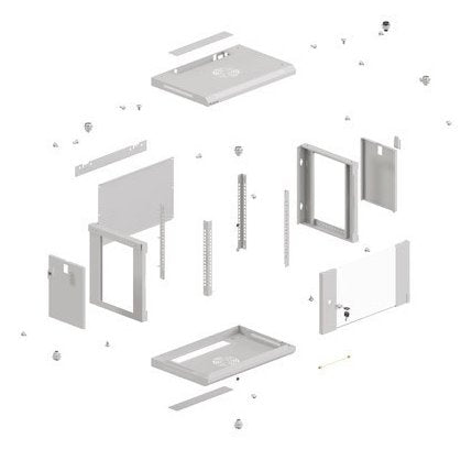 EAN 5901969446906 - Lanberg WF03-5306-10S armario rack 6U Bastidor de pared Gris imagen 12