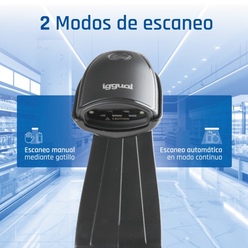 EAN 8435364320129 - iggual L1DUSB-B-AX Lector de códigos de barras portátil CMOS Negro imagen 4