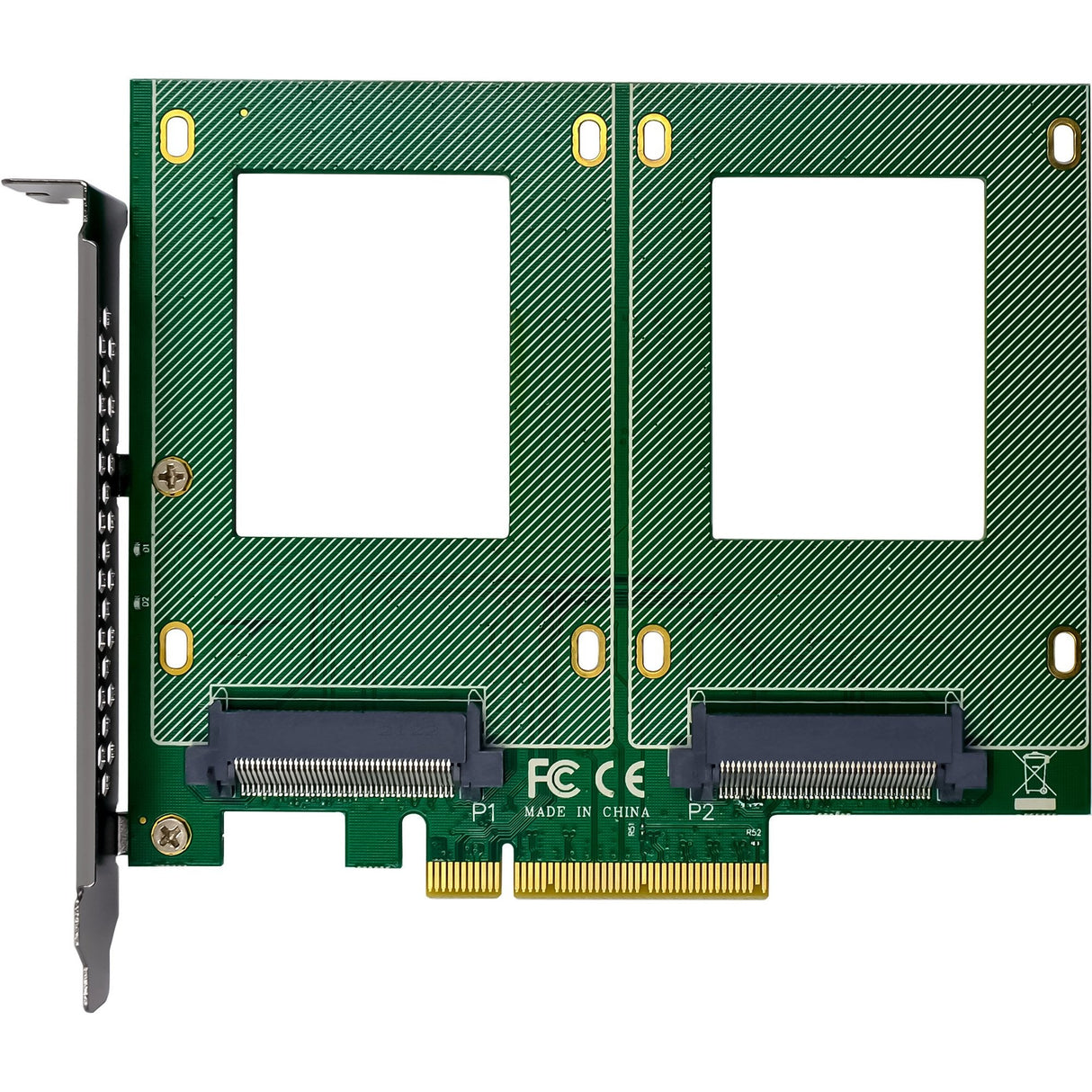 Inline Pcie Tarjeta A 2x Interno U.2 Nvme Sff-8639 Bifurcation - Pcie X8 - Ancho