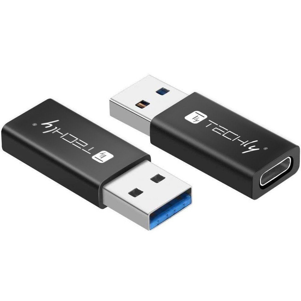 Adaptador Usb-A M A Usb-C F, Usb 3.0, Negro