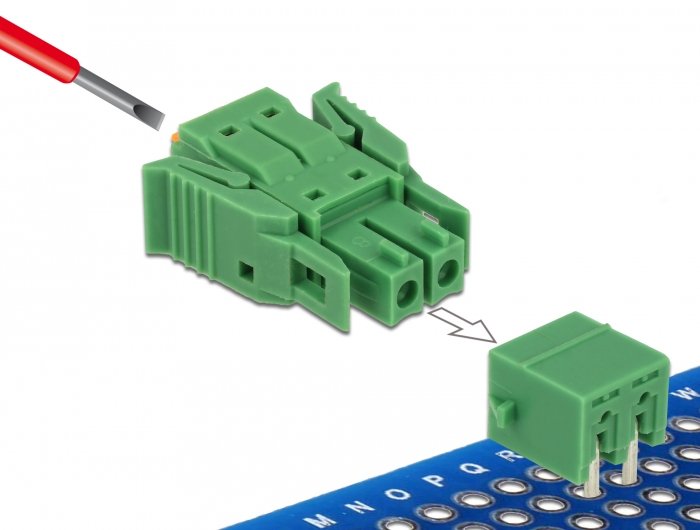 Terminalblock Set Für Platine 2 Pin 3,81 Mm Rastermass Horizontal