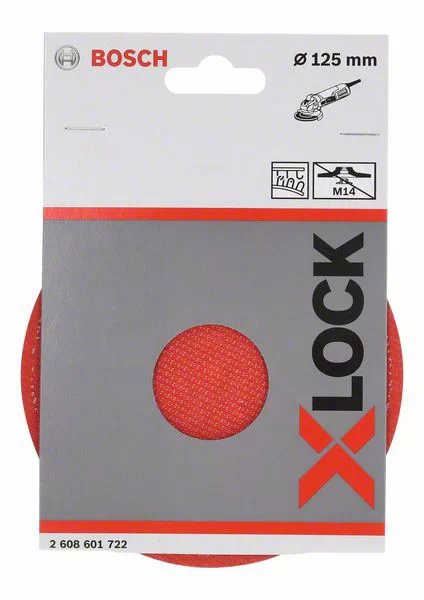 Placa Trasera Bosch X-Lock Con Cierre De Velcro, Ø 125 Mm, Placa Lijadora 2608601722