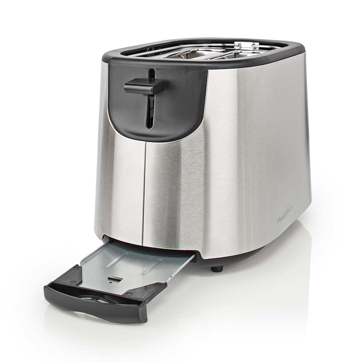 EAN 5412810336272 - Nedis KABT300EAL tostadora 7 2 rebanada(s) 1000 W Aluminio, Negro imagen 8