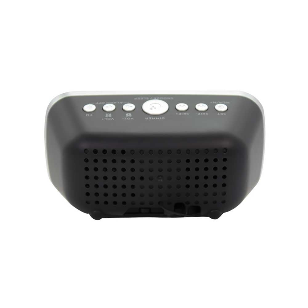 Reloj Despertador Con Radio Aiwa Cru-19 Black 2 Puertos Usb De Carga 5v 2.4a