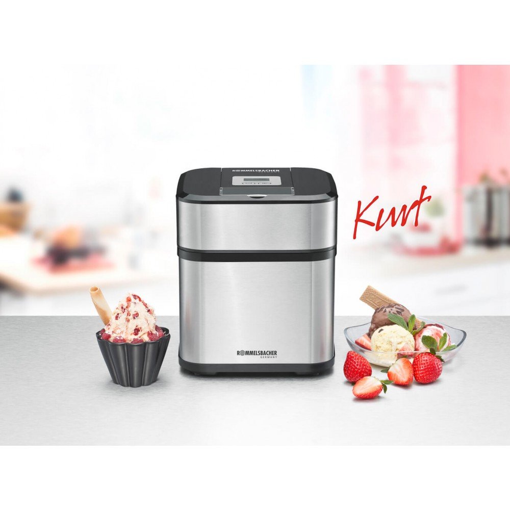 EAN 4001797866004 - Rommelsbacher IM 12 máquina para helados Heladera tradicional 1,5 L Negro, Acero inoxidable imagen 2