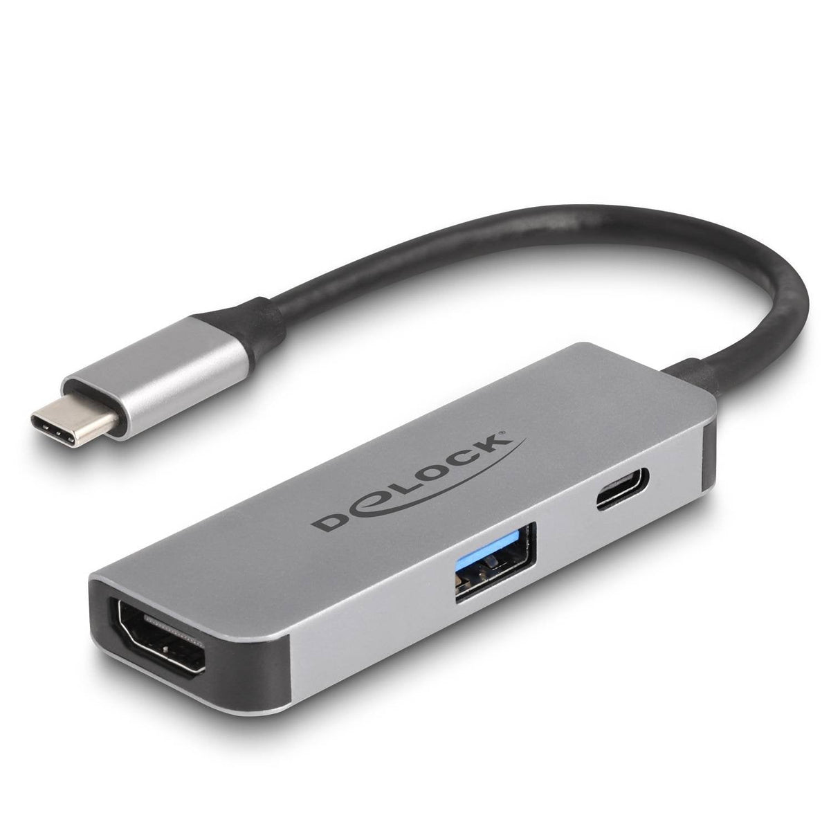 Delock Usb Type-C Adapter Zu Hdmi 4k 60 Hz Mit Usb Typ-A Und Usb Type-C Pd 95 W