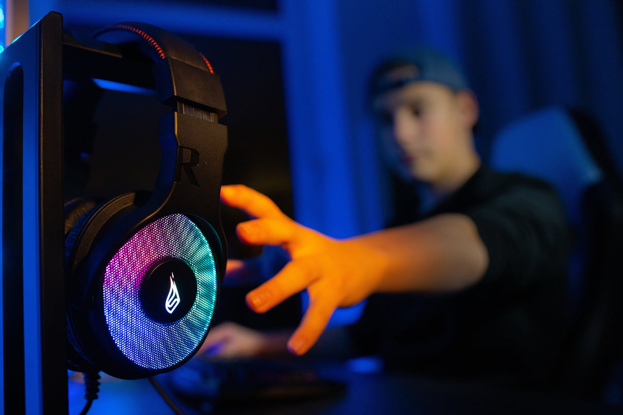 Auriculares Gaming Con Micrófono Surefire Harrier 360/ Usb/ Negros