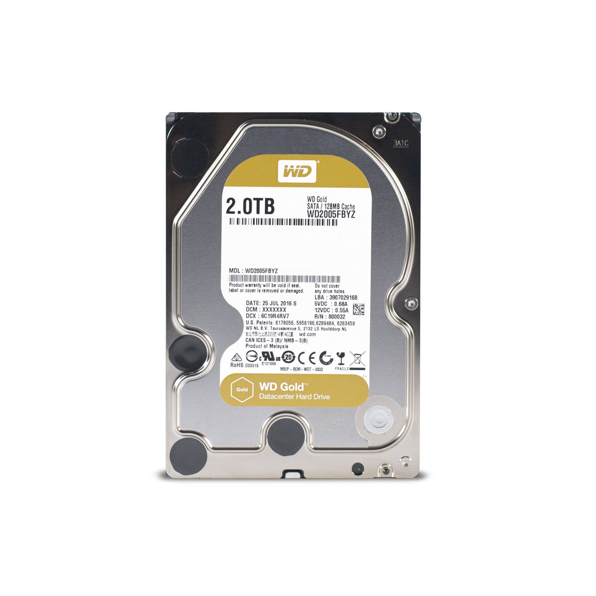 EAN 0718037847924 - Western Digital Gold disco duro interno 2 TB 7200 RPM 128 MB 3.5" Serial ATA III imagen 3