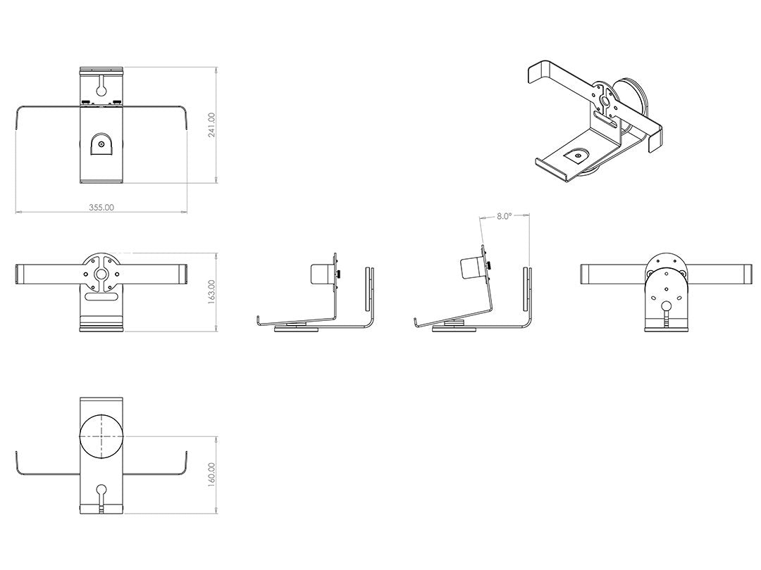 EAN 7350105211850 - Multibrackets 1850 soporte de altavoz Pared Acero, Aluminio Blanco imagen 5