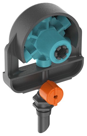 Gardena Micro-Drip-System 6 En 1 Boquilla De Pulverización, 2 Piezas (Negro/Turquesa, Modelo 2023) 13324-20