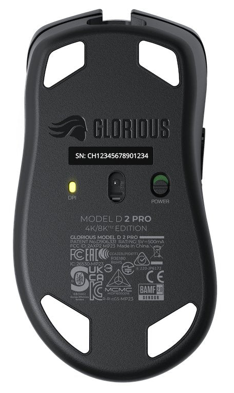 Raton Glorious Model D 2 Pro Wireless, 4k/8k Polling - Negro