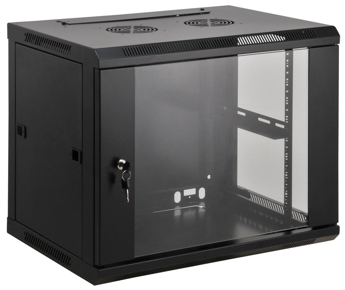 Intellinet Network Cabinet, Wall Mount (Standard), 6u, Usable Depth 500mm/Width 540mm, Negro, Assembled, Max 60kg, Metal & Glass Door, Back Panel, Removeable Sides,Suitable Also For Use On Desk Or Floor, 19",Parts For Wall Install (Eg