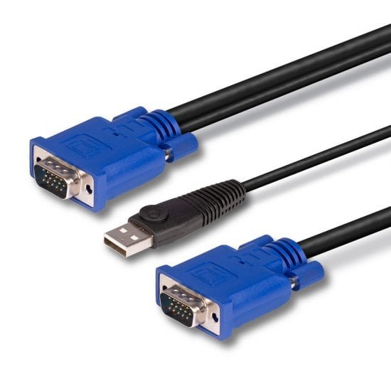 Lindy 32187 Cable Para Video, Teclado Y Ratón (Kvm) Negro, Azul 3 M