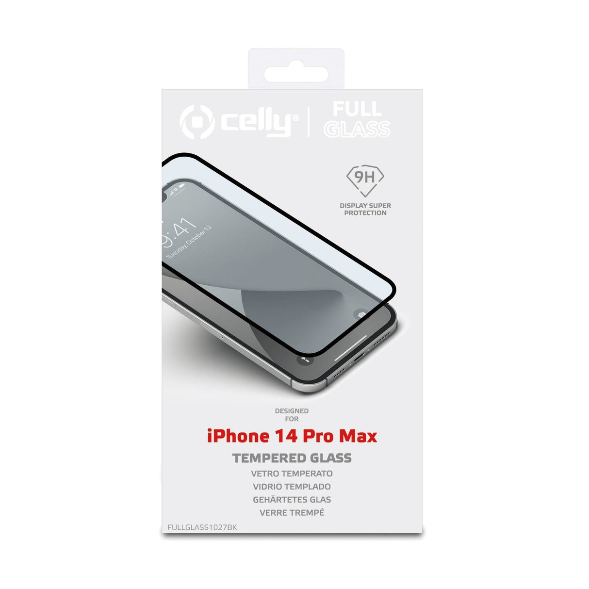 Protector Celly Cristal Templado 3d Black Para Iphone 14 Pro Max