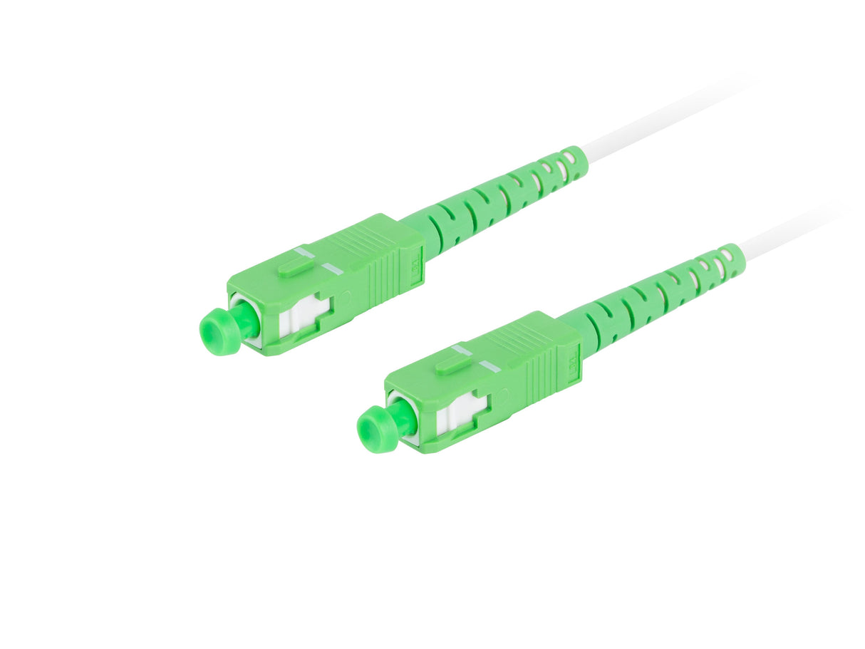 Cable Fibra 25m Lanberg Mono Sc/Apc-Sc/Apc Simplex G657a2 Lszh Blanco