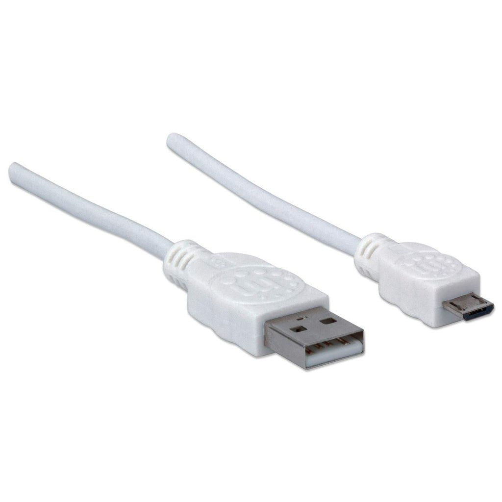 Manhattan Cable Usb Micro-B De Alta Velocidad Usb 2.0, A Macho/ Micro-B Macho, 480 Mbps, 1.8 M, Blanco