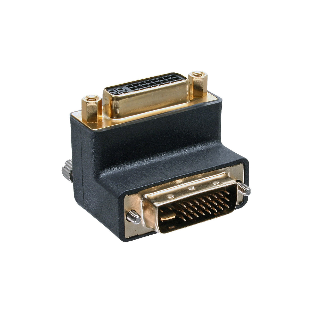 Adaptador Inline Dvi-I 90° En Ángulo Digital + Analógico 24+5 Macho A Hembra Negro
