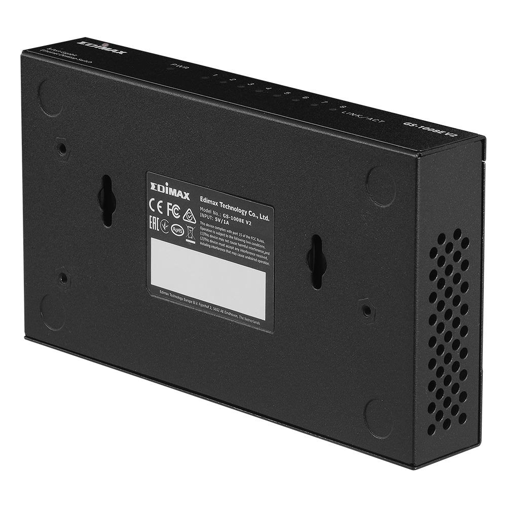 EAN 4717964703699 - Edimax GS-1008E V2 switch No administrado Gigabit Ethernet (10/100/1000) Negro imagen 5