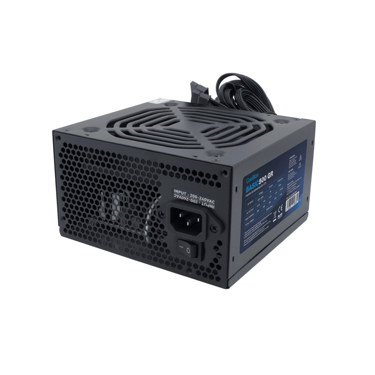 EAN 8436556148330 - CoolBox Basic 500GR ATX unidad de fuente de alimentación 500 W 20+4 pin ATX Negro imagen 1