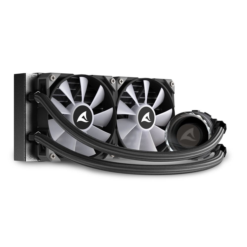 EAN 4044951038008 - Sharkoon S80 RGB Carcasa del ordenador, Procesador Sistema de refrigeración líquida todo en uno 12 cm Neg imagen 4
