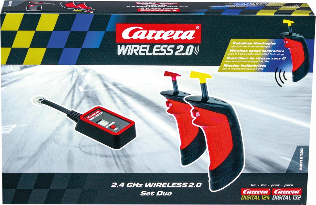 Carrera Wireless 2.0 Set Duo Digital 132/124, Controlador Negro/Rojo 20010120