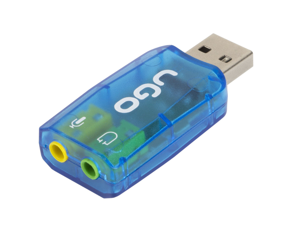 Ugo Tarjeta De Sonido Externa Ukd-1085 Usb 5.1 Entradas De Microfono Y Auriculares