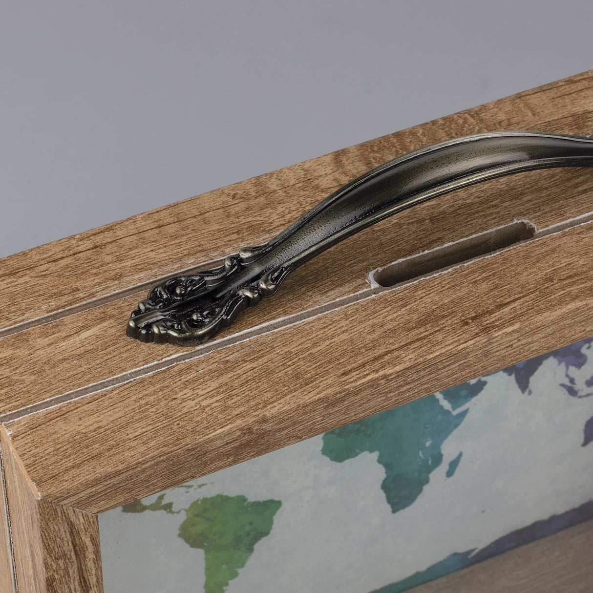 Zep Jacob Caja De Dinero Marrón Vidrio, Mdf, Madera 1 Pieza(S)