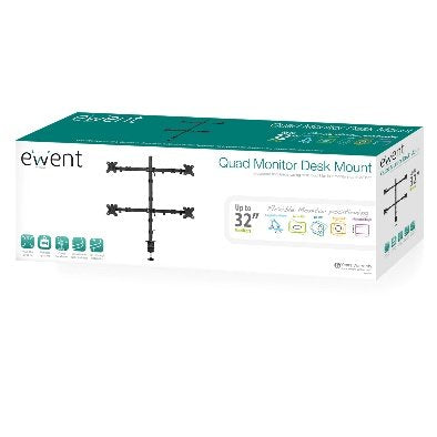 Soporte De Mesa Ewent Ew1514 Para 4 Monitores Hasta 32\11