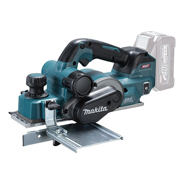 Cepillo Inalámbrico Makita Kp001gz, 40 Voltios Azul/Negro, Sin Batería Ni Cargador