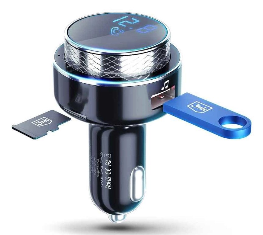 EAN 5903108464581 - 3MK Hyper Car FM Transmitter 87,5 - 99,8 MHz USB Negro imagen 2