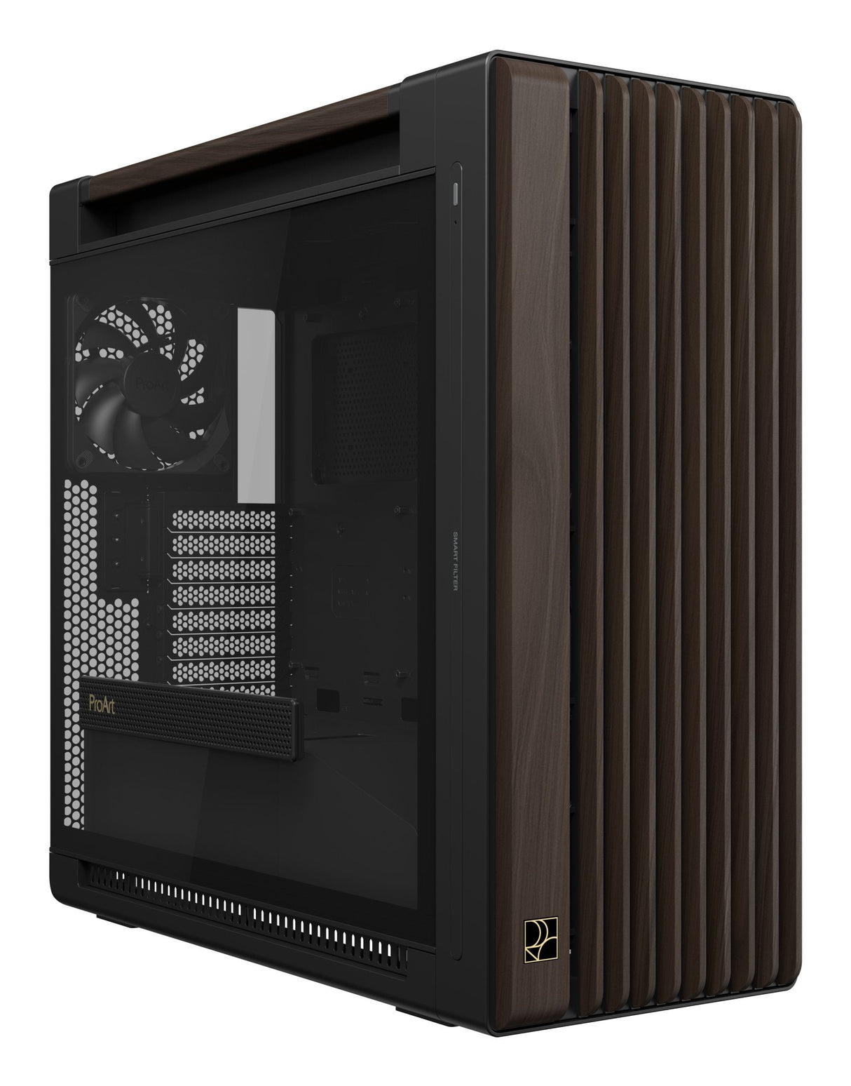 Caja Pc Asus Geh Proart Pa602 Walnut Wood Tg Pwm Modern Negro