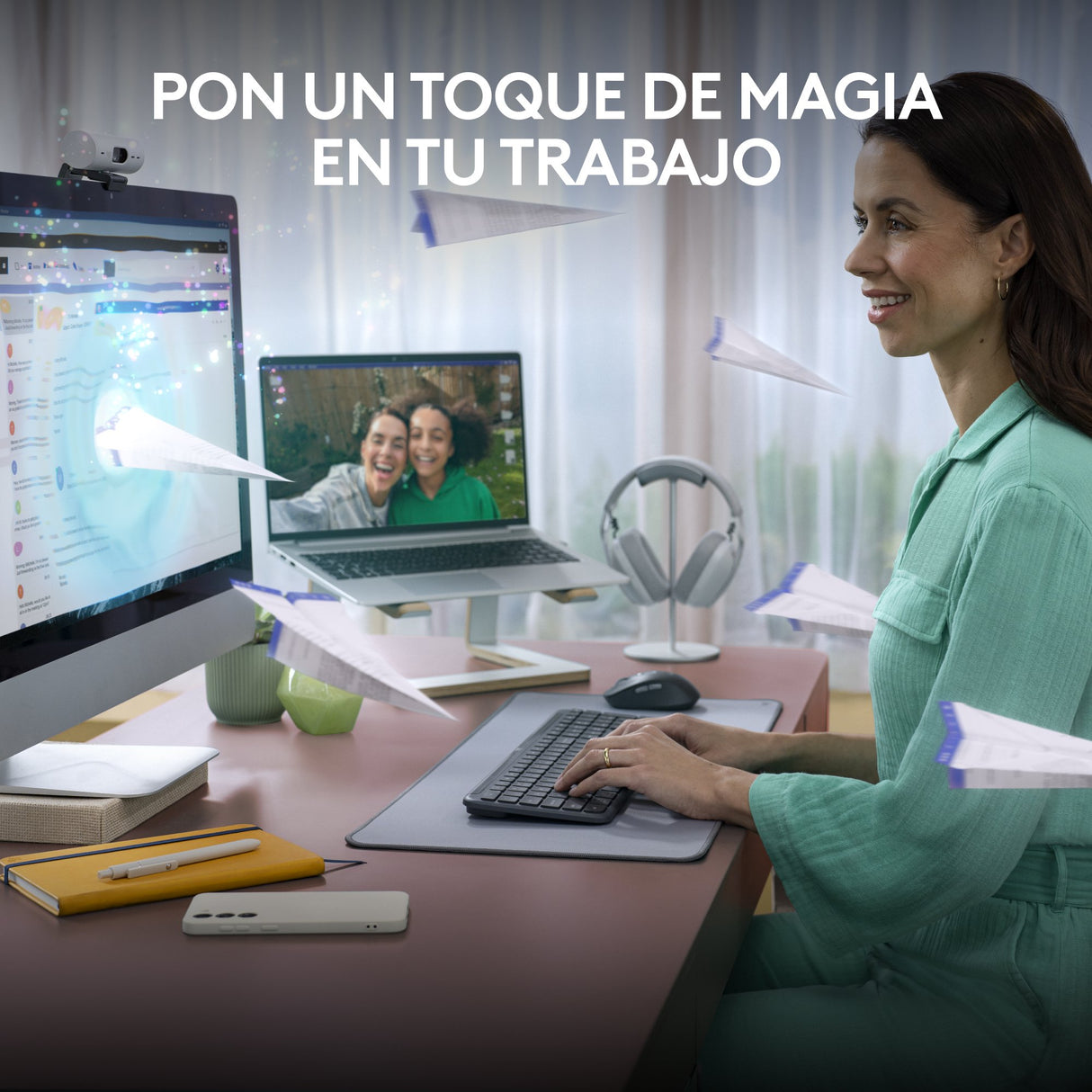 EAN 5099206118492 - Logitech 920-012455 teclado Oficina RF Wireless + Bluetooth QWERTY Español Grafito imagen 6