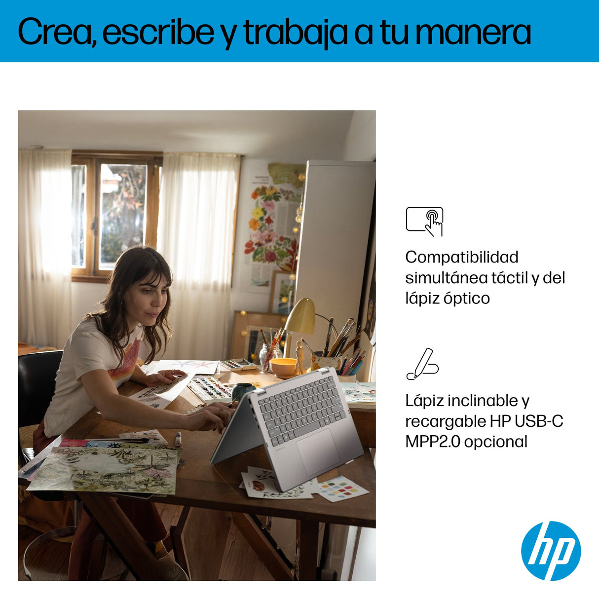 EAN 0199251160462 - HP OmniBook 5 Flip 14-fp0019ns Intel® Core™ i5 i5-1334U Híbrido (2-en-1) 35,6 cm (14") Pantalla táctil 2K imagen 7