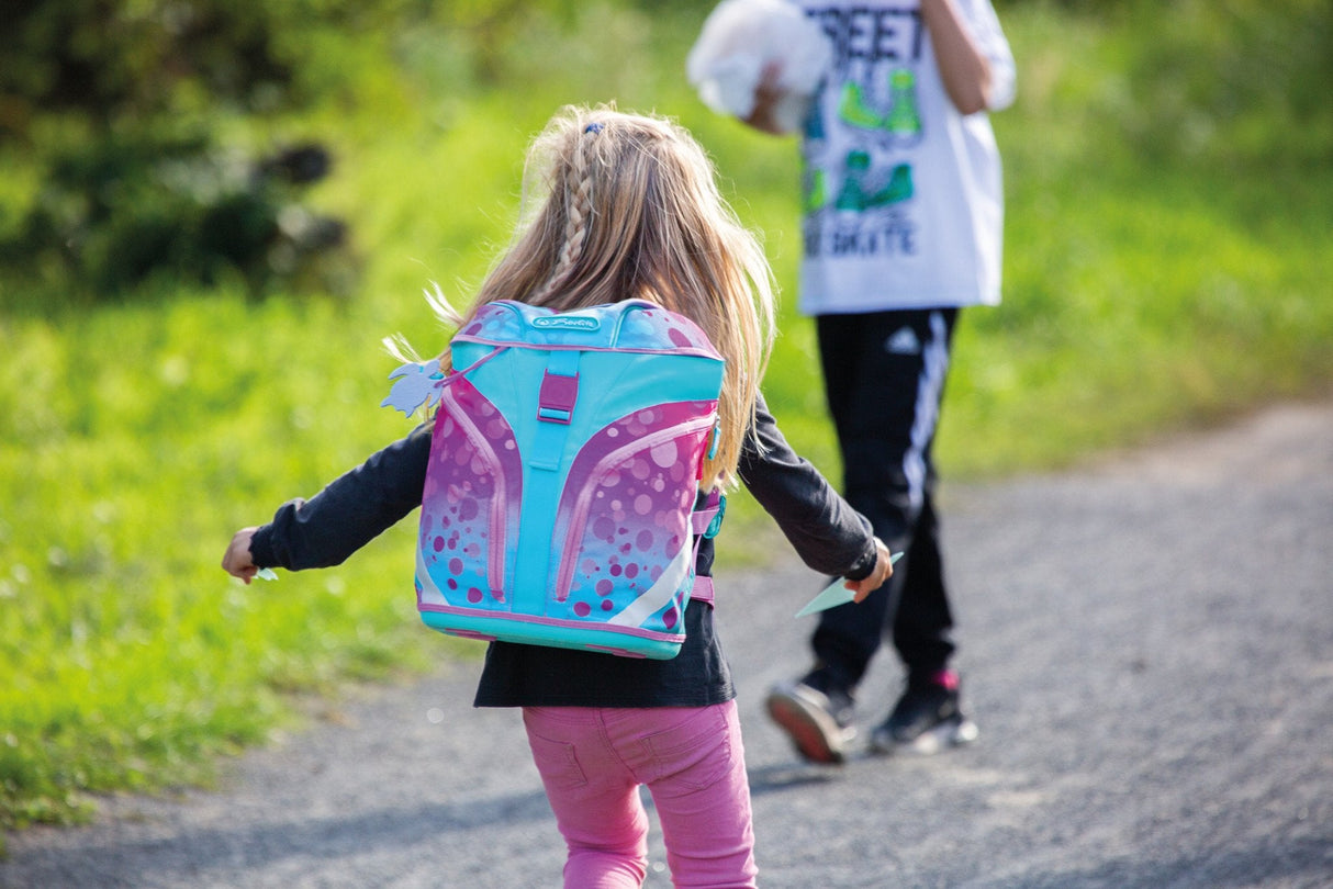 EAN 4008110344539 - Herlitz SoftLight Plus GreenLine Pink Bubbles juego de mochila escolar Chica Poliéster Azul, Rosa imagen 6
