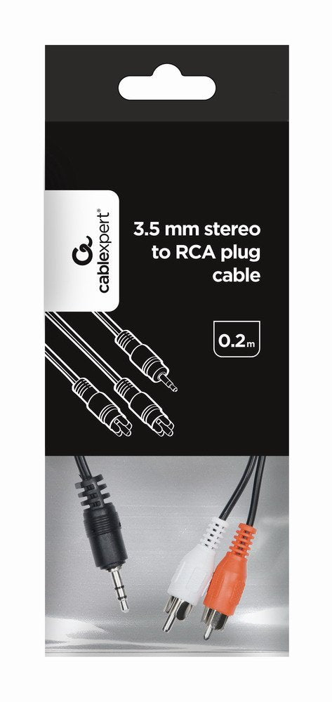 EAN 8716309026550 - Gembird 0.2m, 3.5mm/2xRCA, M/M cable de audio 0,2 m 3,5mm Negro, Rojo, Blanco imagen 2