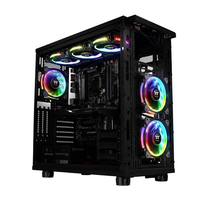 Thermaltake Riing Plus 12 Rgb Kit 3x Ventilador + 3x Lumi Cl-F076-Pl12sw-A