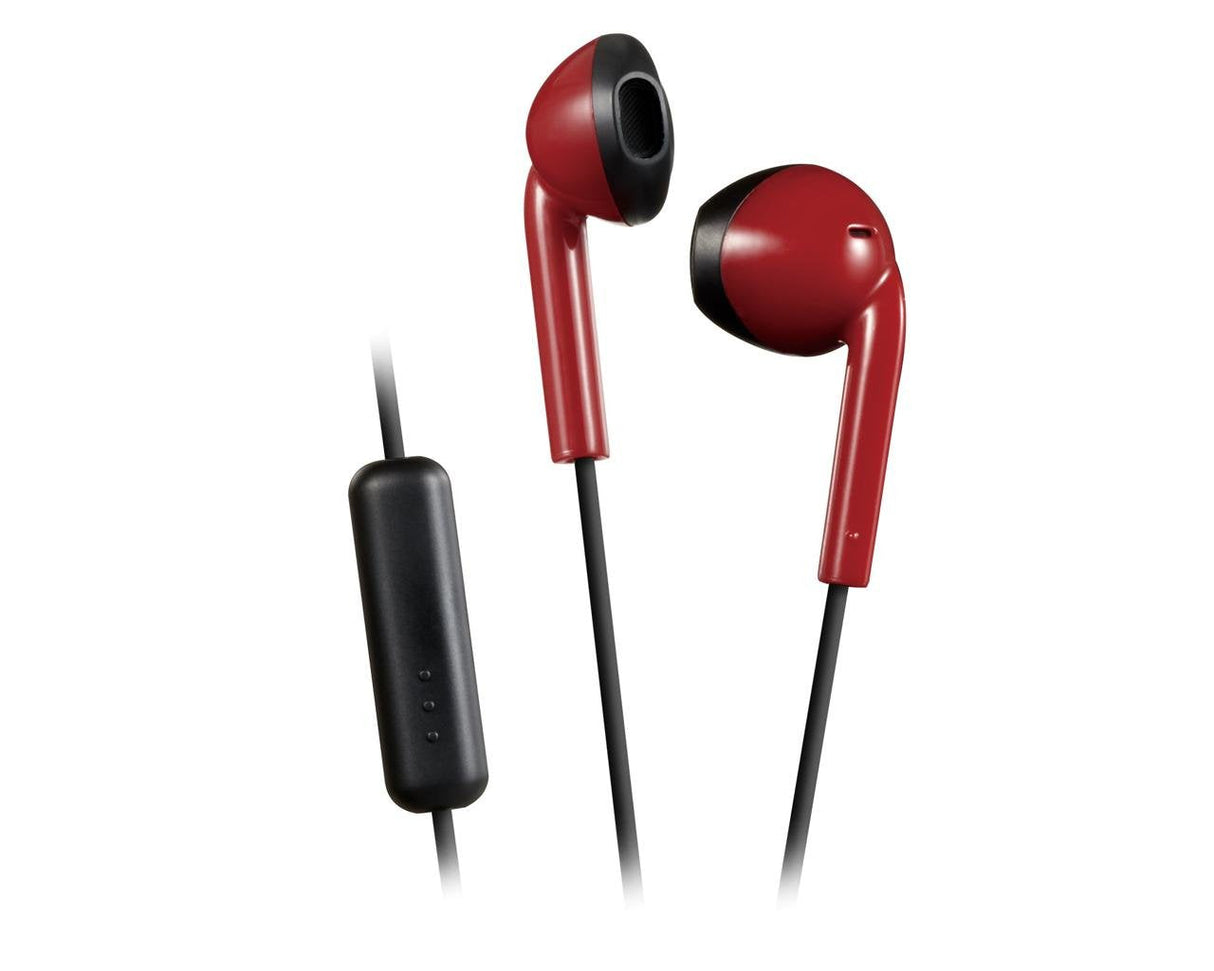 Auriculares Jvc Ha-F19m-Rb Con Micrófono Jack 3.5 Rojos