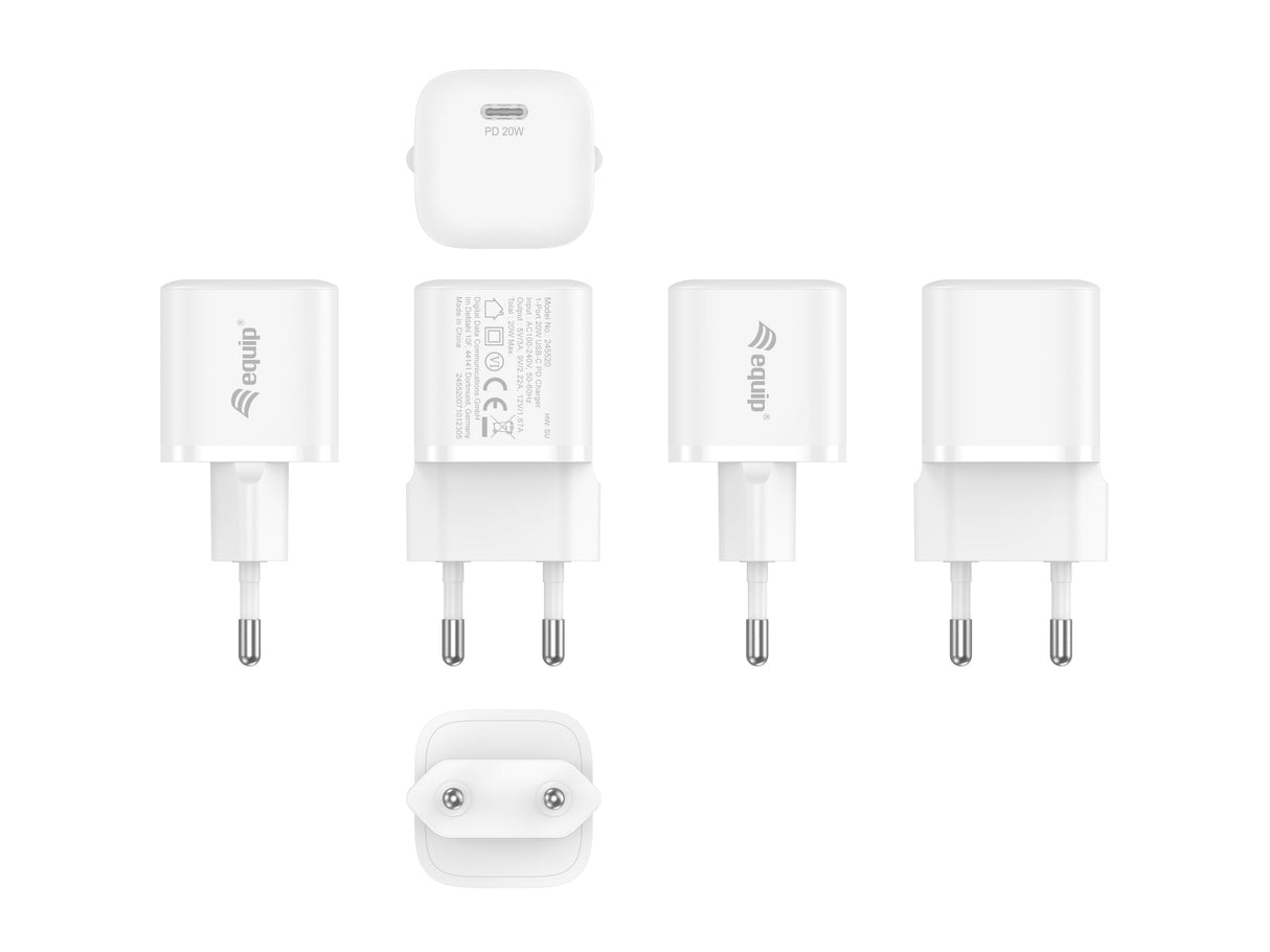 Equip Cargador 1port 20w,1xusb-C Pd Blanco