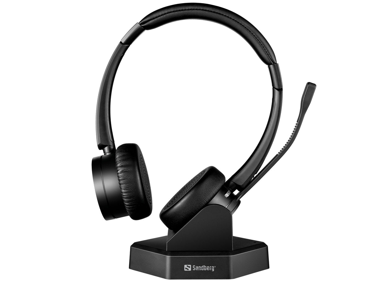 Sandberg Bluetooth Office Headset Pro+ - Kopfhörer - Kopfband - Büro/Callcenter - Schwarz - Binaural