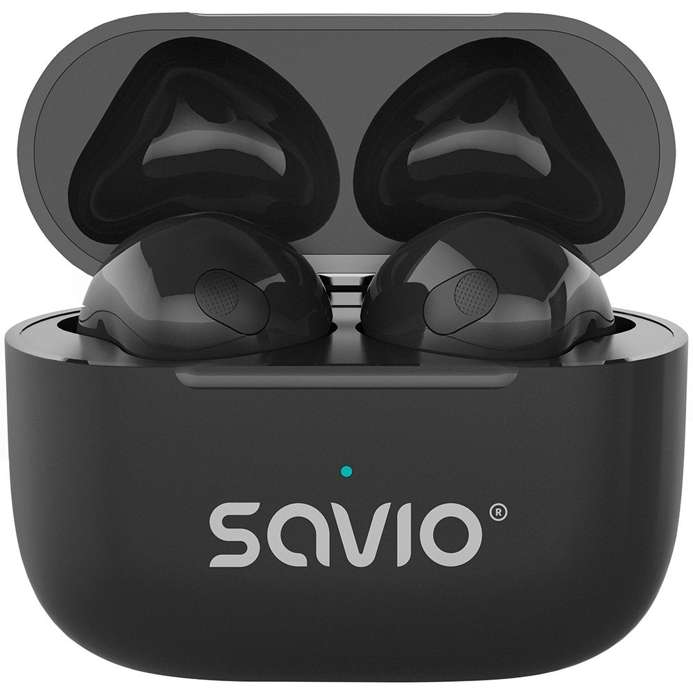 EAN 5901986049500 - Savio TWS-02 PRO auricular y casco Auriculares Inalámbrico Dentro de oído Música/uso diario USB Tipo C Bl imagen 1