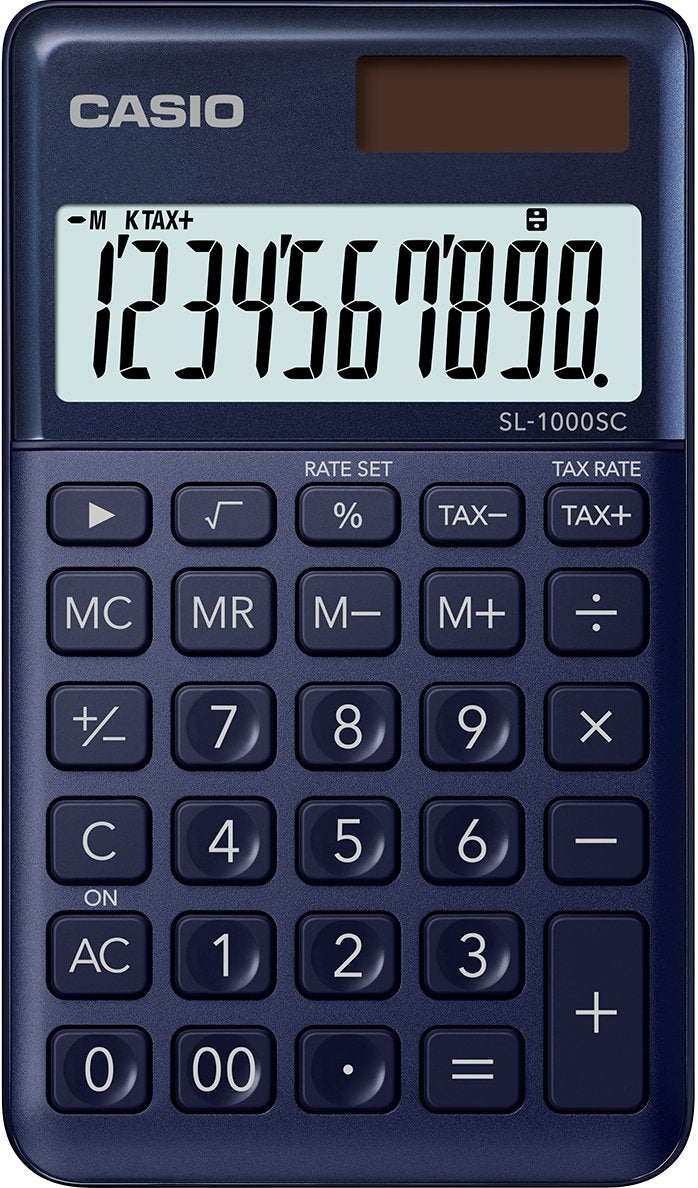 Casio Sl-1000sc-Ny Calculadora Bolsillo Calculadora Básica Azul