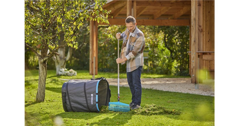 Bolsa Para Residuos De Jardín Gardena Popup Rectangular, Tamaño L Negro/Turquesa, 220 Litros 11716-20