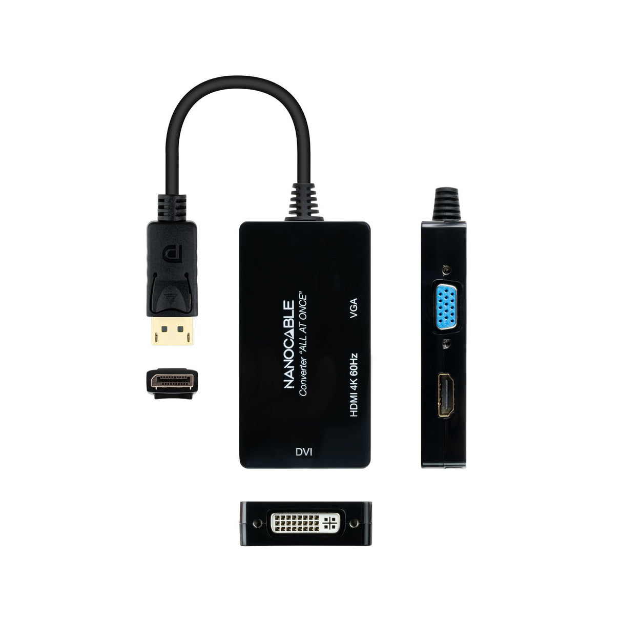 EAN 8433281013032 - Nanocable 10.16.3301-ALL adaptador de cable de vídeo 0,2 m DVI-D + VGA (D-Sub) + HDMI imagen 3
