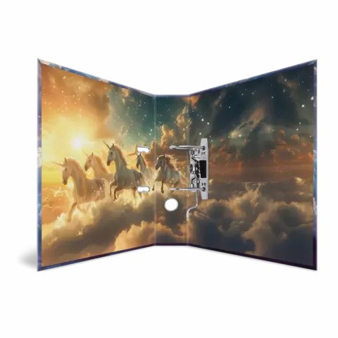 Carpeta Herma A4 Cartón Fantasía Unicornios
