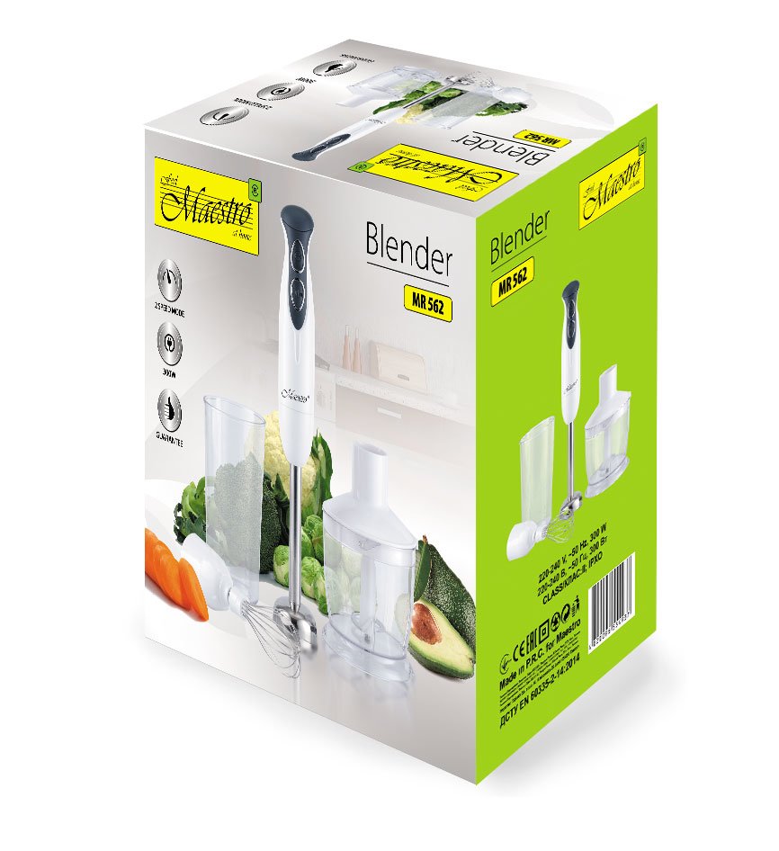 EAN 4820096554937 - Feel Maestro MR562 licuadora Batidora de vaso 300 W Negro, Blanco imagen 5