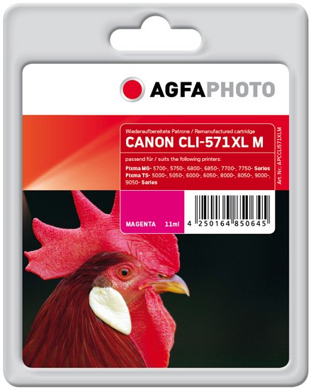 Agfaphoto Apccli571xlm Tinta Compatible Cli-571xlm Magenta (Xl) Magenta