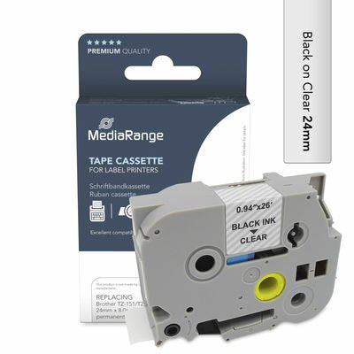 Cinta Mediarange Aprox. Hermano Tz-151 Tze-151 24mm 8m Negro