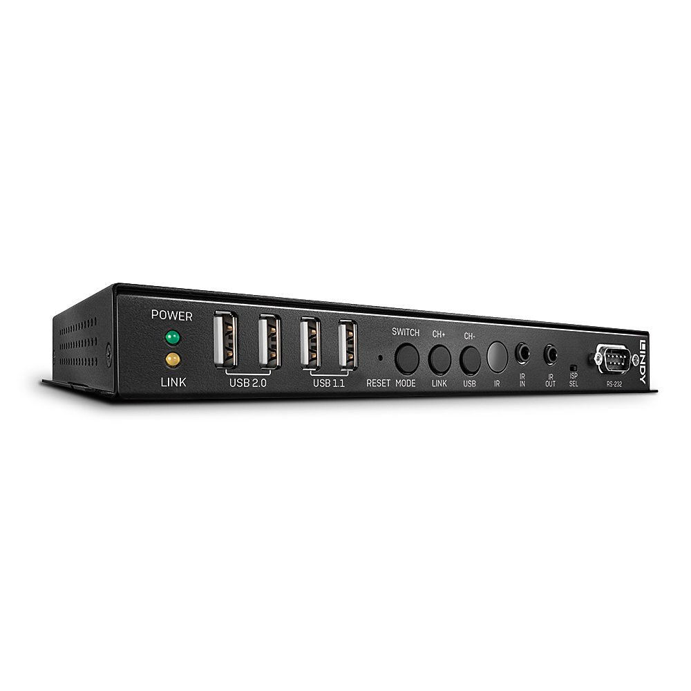 Lindy 38267 Extensor Audio/Video Receptor Av Negro (Lindy 4k Hdmi & Usb Over Ip Extender. Receiver)
